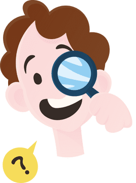 College Student Magnifier clipart