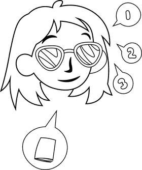 College Student Numbers black and white clipart