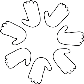 Diversity Hands Color black and white clipart