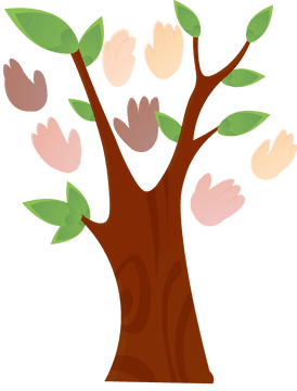Diversity Hands Tree clipart