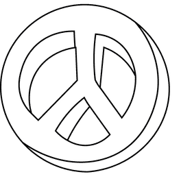 Diversity Peace black and white clipart