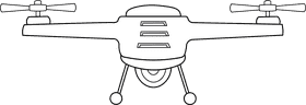 Drone black and white clipart