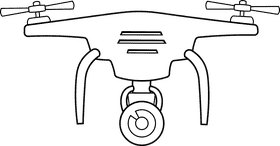 Drone black and white clipart
