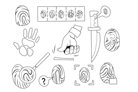 Fingerprint black and white vector