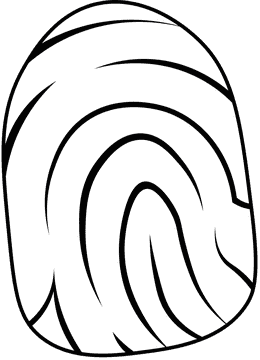 Fingerprint black and white clipart