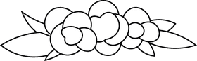 Flower Wreath black and white clipart