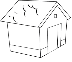 Garage black and white clipart