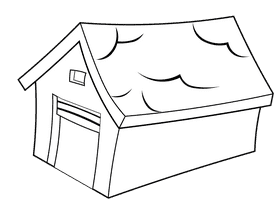 Garage black and white clipart