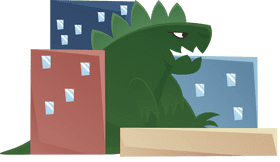Godzilla Buildings clipart