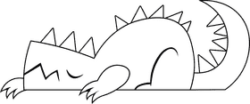 Godzilla black and white clipart