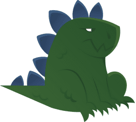 Godzilla Sitting clipart