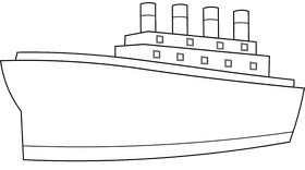 Titanic black and white clipart