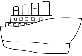 Titanic black and white clipart