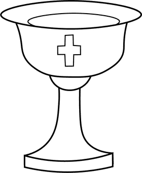 Baptism Bowl black and white clipart