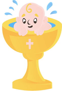 Baptism Bowl Baby clipart