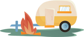 Camper Bonfire clipart