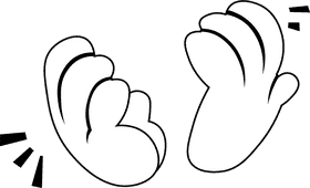 Clapping Hands black and white clipart