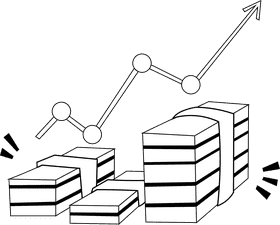 Economics Graph Money black and white clipart