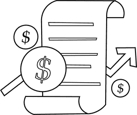 Economics Scroll black and white clipart