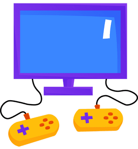 Video Game TV clipart