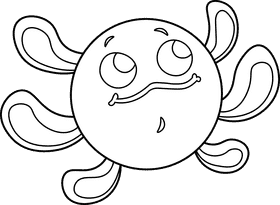 Axolotl black and white clipart