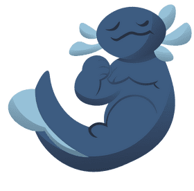 Axolotl Sleeping clipart