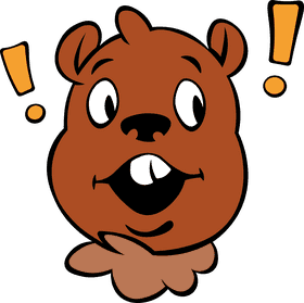 Beaver Surprised clipart