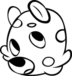 Cheetah Head black and white clipart