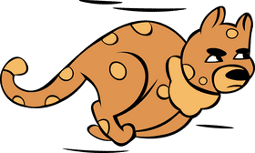 Cheetah Runing clipart