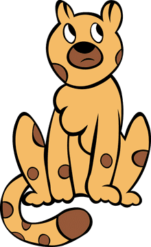 Cheetah Sitting clipart