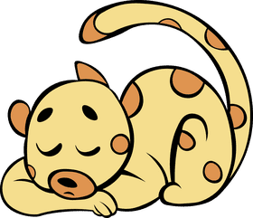 Cheetah Sleeping clipart