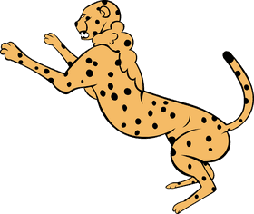 Cheetah Fight clipart