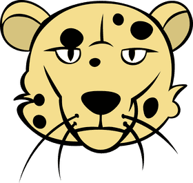Cheetah Head clipart