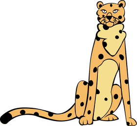 Cheetah Sitting clipart
