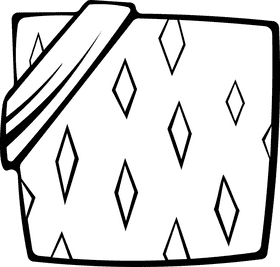 Christmas Gift Present black and white clipart