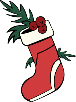 Christmas Gift Sock clipart