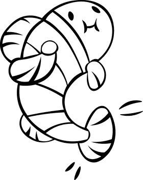 Clownfish Fish black and white clipart
