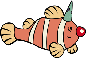 Clownfish Red Nose clipart