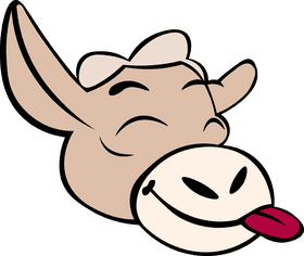 Donkey Head Funny clipart