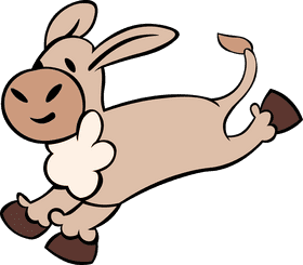 Donkey Jumping clipart