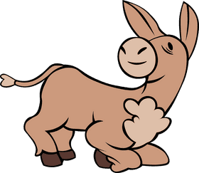 Donkey Sitting clipart