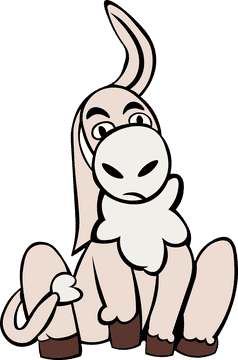 Donkey Sitting clipart