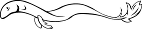 Eel black and white clipart