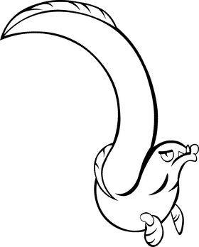 Eel Scary black and white clipart