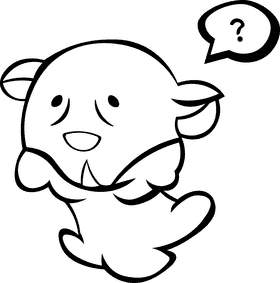 Ferret Head Strange black and white clipart