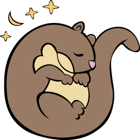 Ferret Sleeping clipart