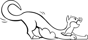 Ferret black and white clipart