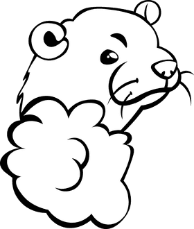 Ferret black and white clipart