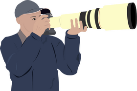 Birding, birdwatching, birdwatcher clipart