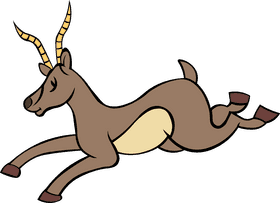 Gazelle Jumping clipart